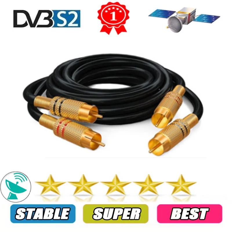 

2021 NEW Europe Portugal AV Cable The Most Stable Satellite tv Receiver Support V8 V9 DVB-S2