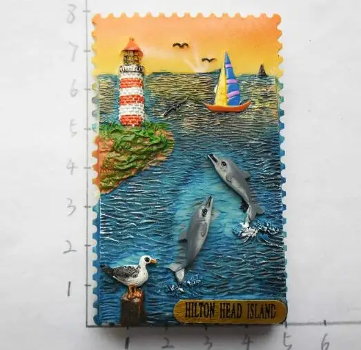 Сувенирный магнит на холодильник дорожная коллекция в США подарок-компаньон для