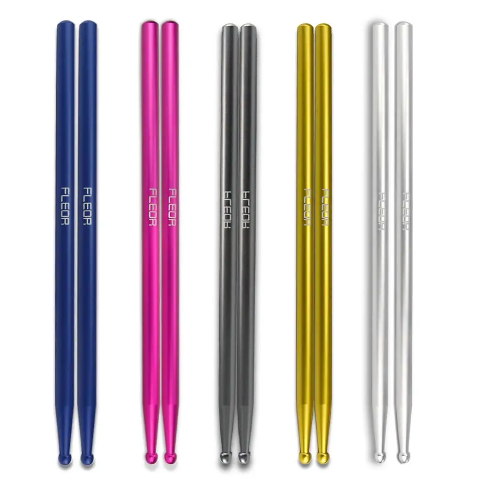 FLEOR 1 пара алюминиевых металлических барабанных палочек барабанные палочки 5A