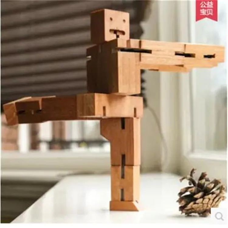 Бревенчатый робот деревянные куклы декомпрессия имитация игрушки детский