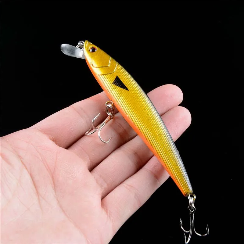 

7 Pcs/set 10g/11cm Minnow Artificial ABS Plastic Hard Bait Bionic Bait 3D Simulation Eyes 6# With Hook Sea Fishing Lures