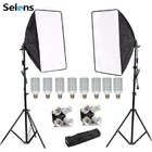 Комплект для фотостудии: LED осветительное оборудование-8 шт., 2 софтбокса, 2 штатива и сумка