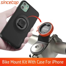 Mountain Bike Phone holder for iPhone 11Pro X MAX Xr 8plus 7 SE bicycle Mount Bracket Clip rotate Stand Kit With shockproof case