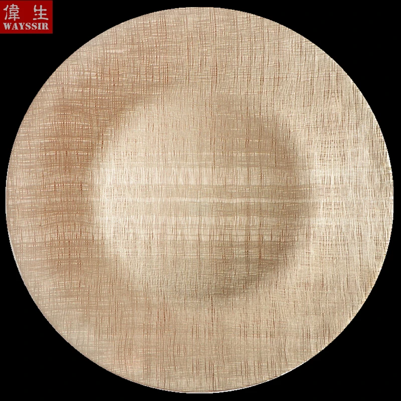 Тканевая текстильная дизайнерская стеклянная тарелка с зарядным устройством