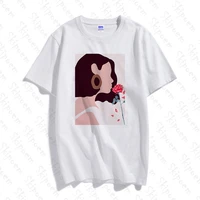 girl who loves art women tshirt harajuku aesthetic punk tumblr vintage kawaii cotton plus size short sleeve clothes streetwear