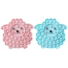 Горячие Мультяшные овцы, нажимные пузырьки, сенсорные Непоседы, игрушки, простые ямочки, Figet, снятие стресса, игрушки для взрослых, детей, забавные, антистресс, снятие стресса