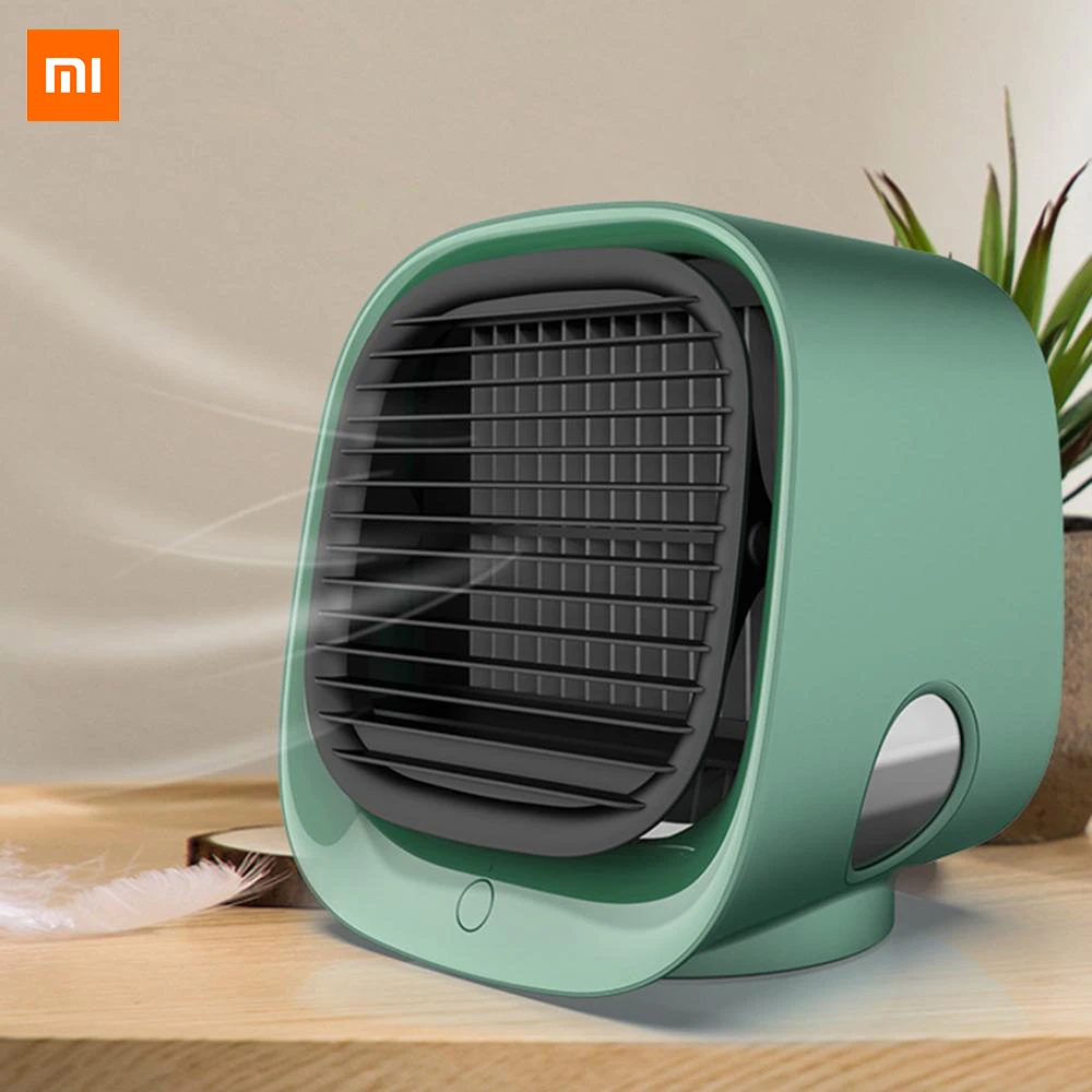 

Xiaomi Youpin Air Cooler Fan Mini Desktop Air Conditioner with Night Light Mini USB Water Cooling Fan Humidifier Purifier
