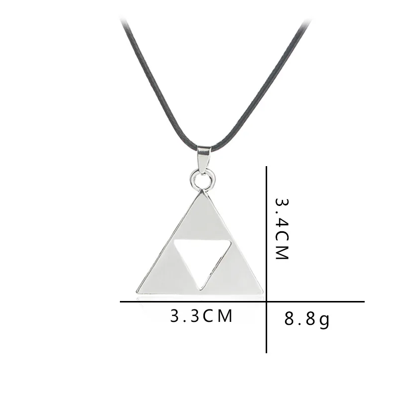 Ожерелье с подвеской из аниме Легенда о Зельде посеребренное колье Triforce 20 шт./лот