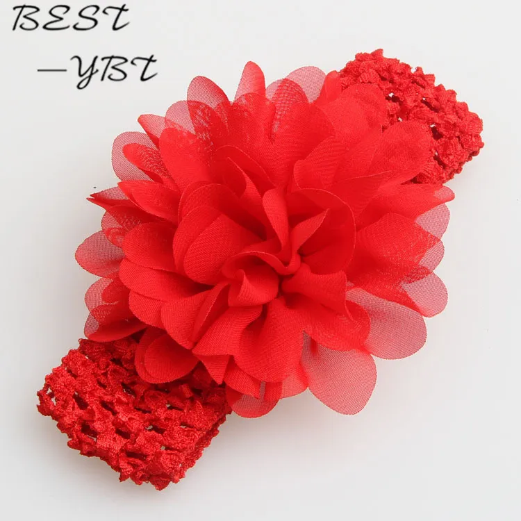 

NEW Girls Lace Headband Chiffon Flower Headband Hair Weave Band kids Hair Accessories Christmas Gifts 16color Stock