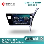 10 ''Android 10 TOYOTA COROLLA 2017 правый пептид DSP Carplay Автомагнитола мультимедийный GPS навигатор навигационный плеер Авто стерео WIFI