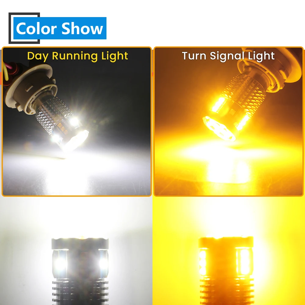 4X Canbus 7443 12 В 2525 21SMD P21/5 Вт 1157 BAY15D 3157 T20 Светодиодные лампы для автомобиля дневный