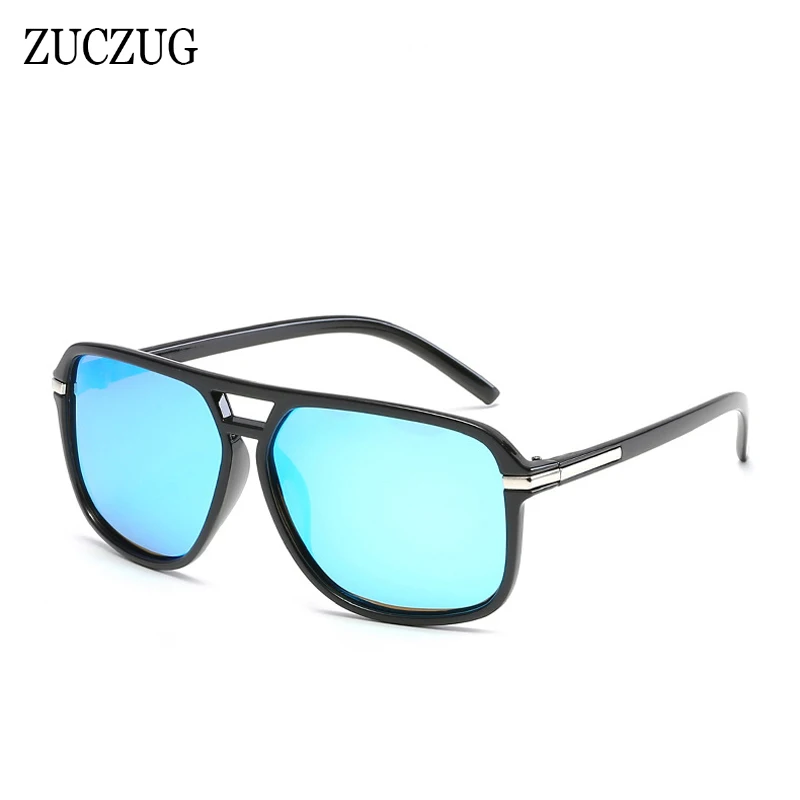 

ZUCZUG Ретро поляризационные солнцезащитные очки с большой оправой для мужчин и женщин, мужские очки для вождения, зеркальные Квадратные Солн...