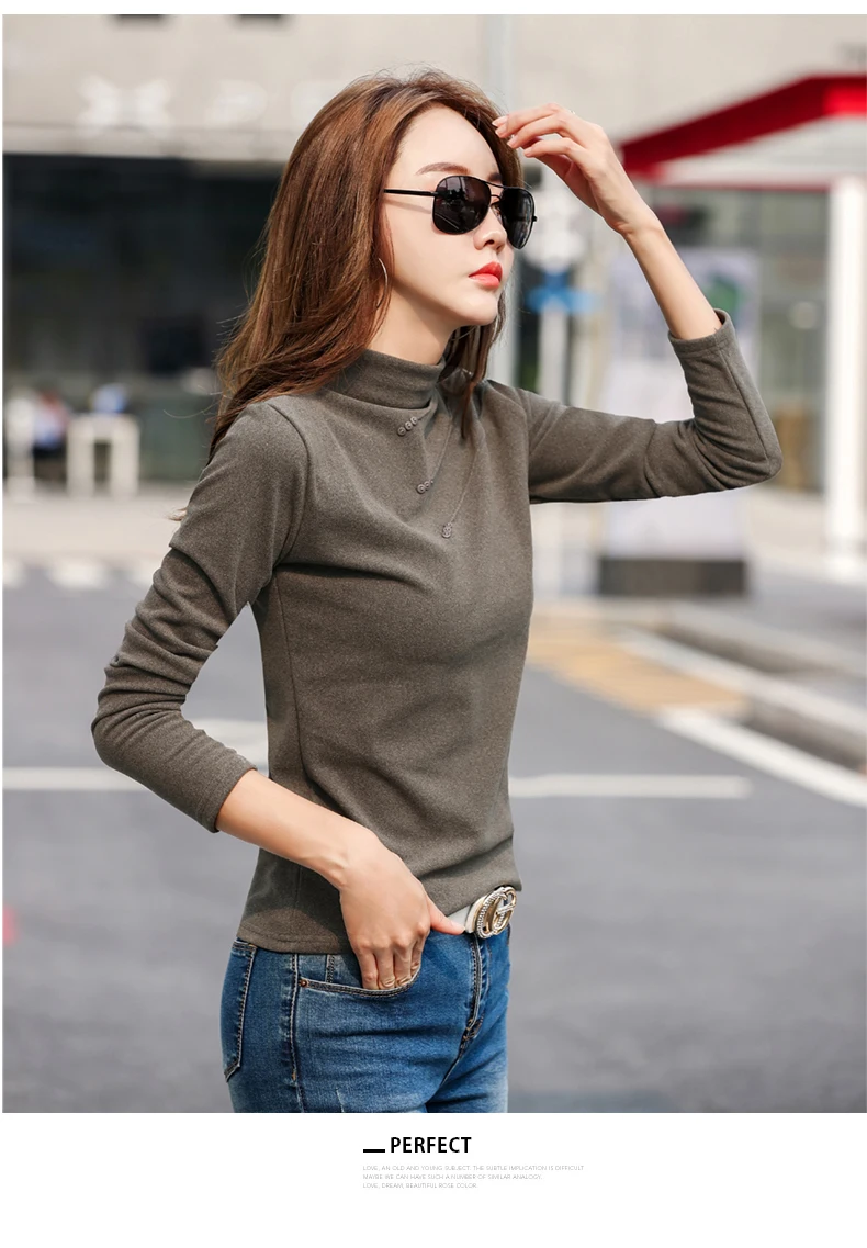 BOBOKATEER белая футболка женская одежда camiseta mujer половина водолазка футболка Женские футболки хлопок футболка женская