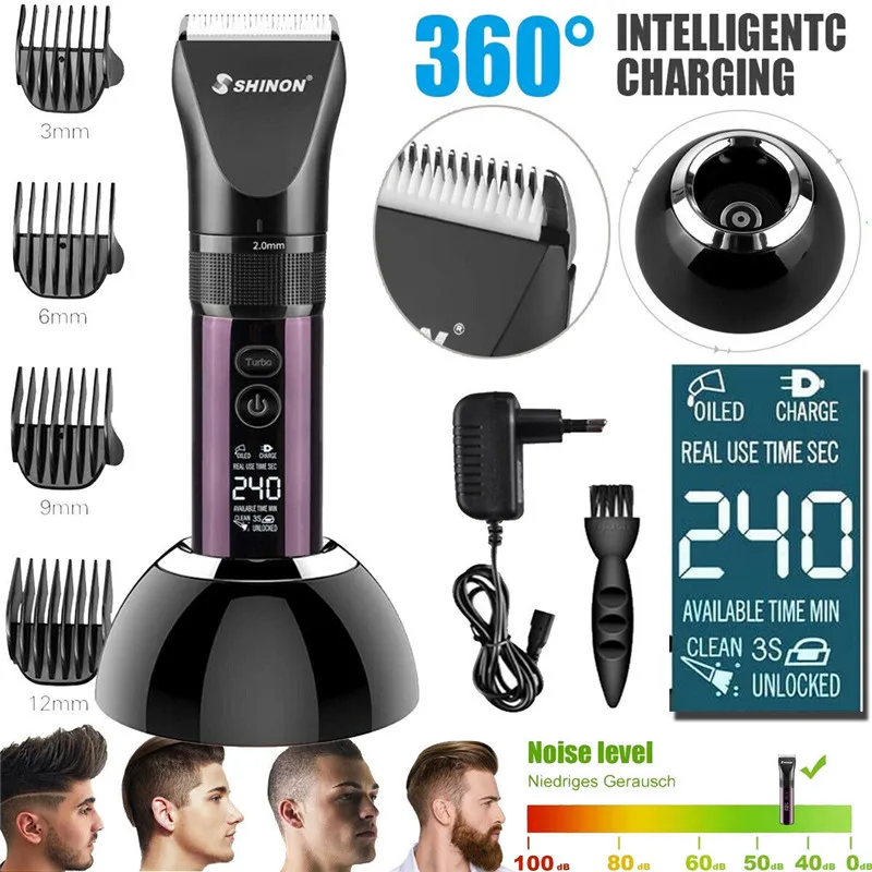 

Electric Hair Trimmer Clipper Men Professional Digital Beard Trimer Body Face Hair Clippers Adult Cordless Hair Cutting Machine