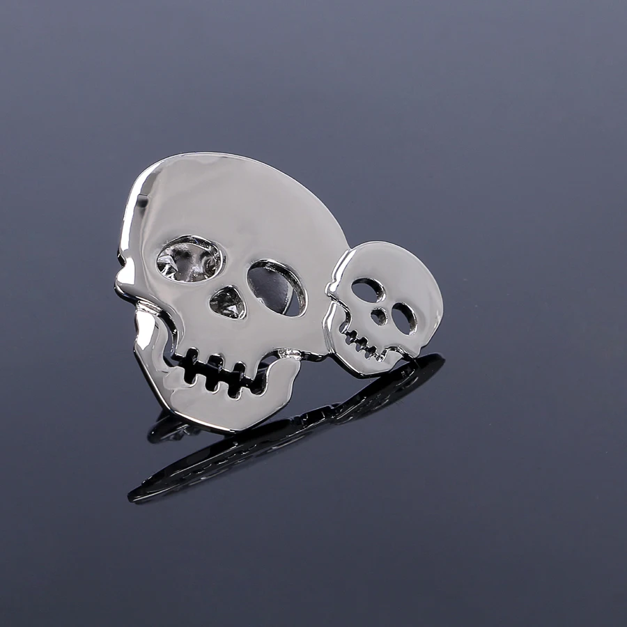 Тонкая Полированная зеркальная гладкая медь Блестящий готический череп скелета