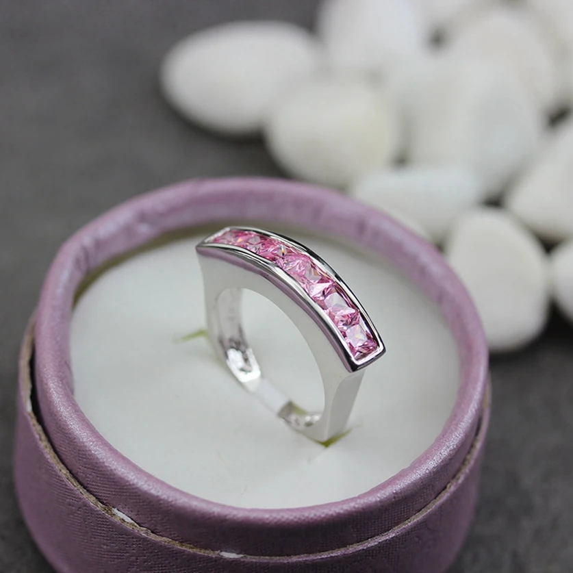 Обручальные кольца flenz Esme рок для женщин аксессуары одежды розовый кубический