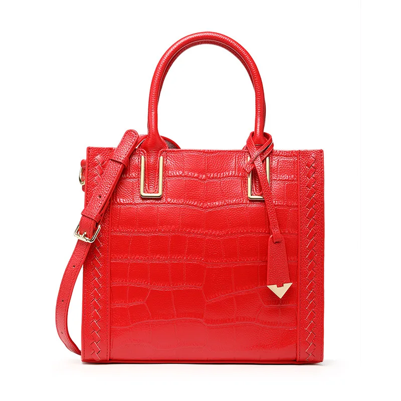 

Fashion Women Handbag Leather Large-capacity One-shoulder Bag Luxury Crocodile-print Stiletto Bag Popular Universal