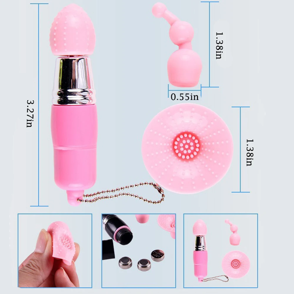 Мультискоростной мини-вибратор AV мощный 3-х обменный массажный Стик для головы