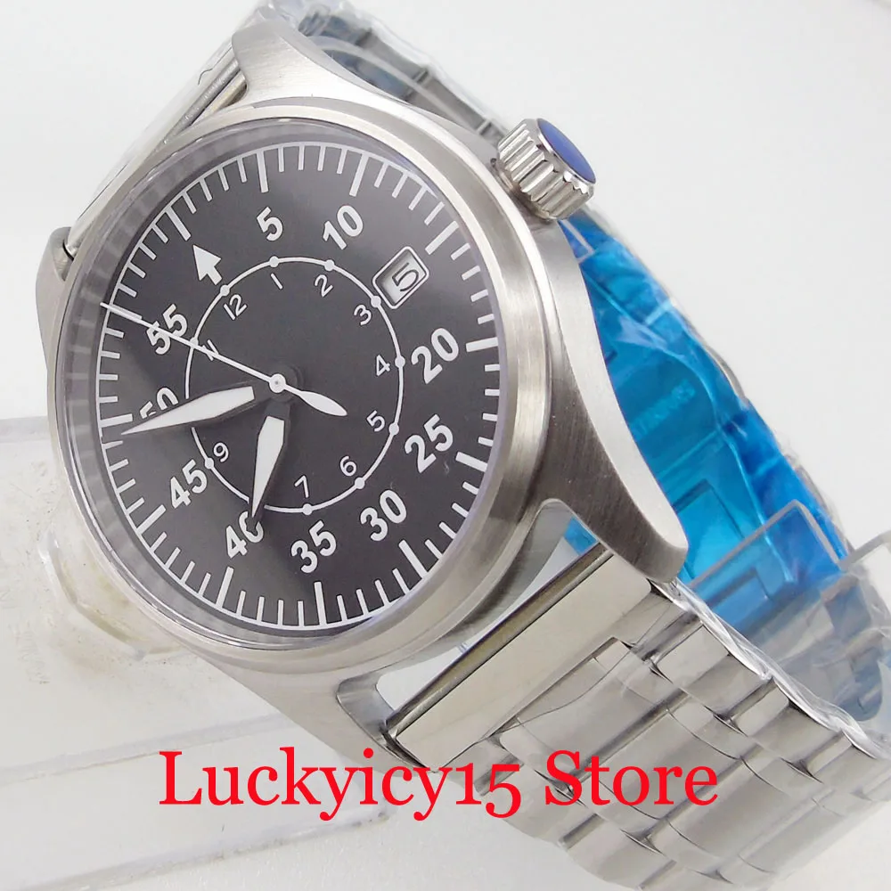 

Tandorion Brand Steel Mechancial Men Watch Luminous Dial 24 Jewels NH35A Flat Sapphire Glass Screwdown Crown 200M Waterproof