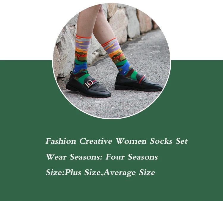 

5 Pairs=1 Lot French Socks Women's Trendy Cartoon Cyber Celebrity Skateboard European Street Short Socks Leggings For Woman