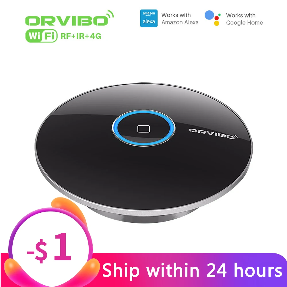 

Orvibo Smart Remote Control Allone Pro Universal Control IR 433MHz Connected Work With Echo Alexa For Smart Home Automation