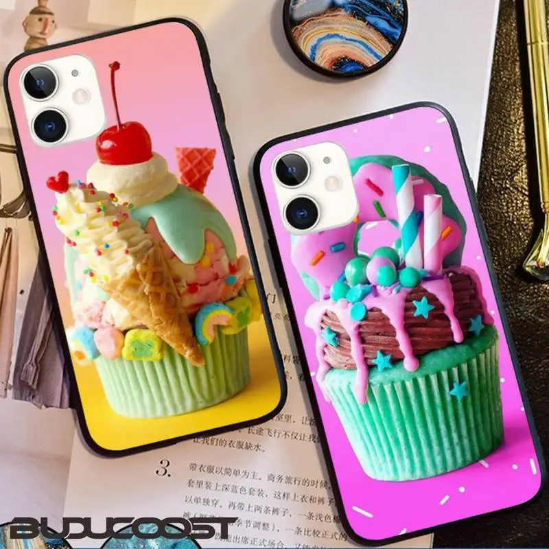 CUCI в форме сердца с рисунком Десерт Мороженое чехол для телефона Apple iPhone 11 Pro Max 7 8 6