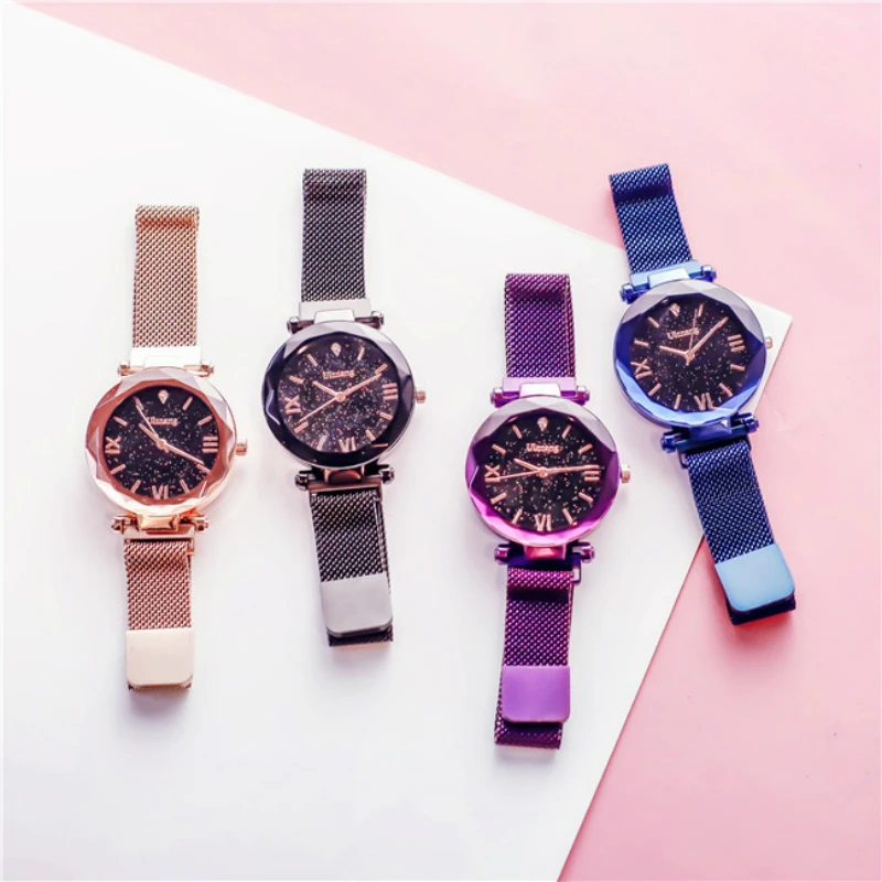 

Ins Super Popular Online Celebrity Watches Girl Iron Absorption Stone Star Fashion Trend Korean Atmosphere Student Milan Belt