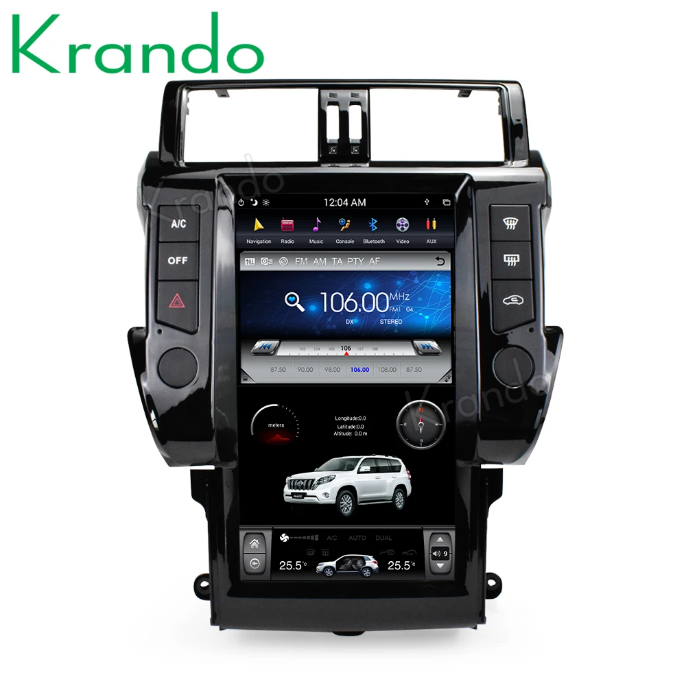Krando Android 8,1 13," вертикальный экран Автомобильный Радио плеер gps для Toyota Prado 150 2010-2013 gps навигация Мультимедийная система