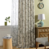 modern simple european style curtain polyestercotton printed curtain for living room and bedrooms blackout curtains