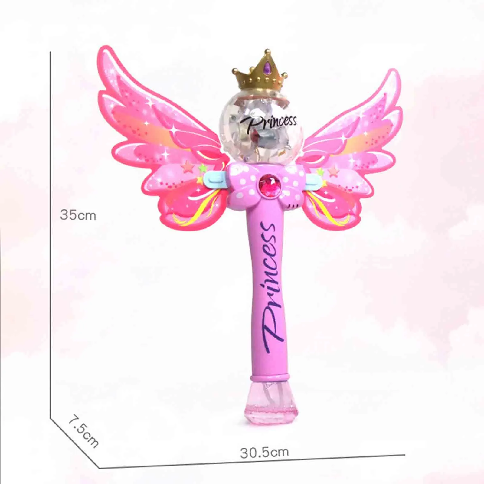 

Kids Electric Magic Bubble Automatic Music Bubble Machine Cartoon Fairy Stick Bubble Machine With 100ml Bubble Water