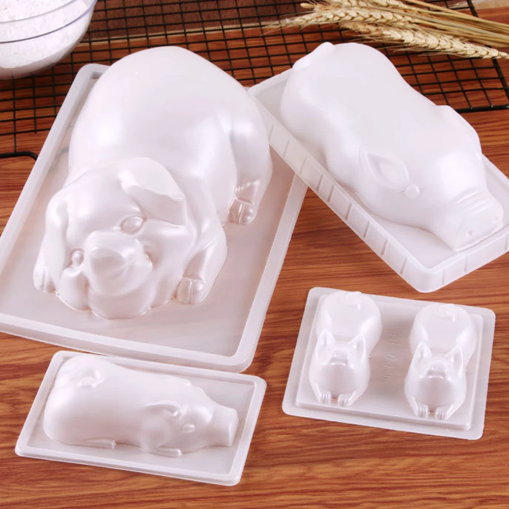 Pig Piggy Shape Pp Plastic Jelly Pudding Mold Rice Cake Ice Cube Bread Molds Diy Baking Accessories