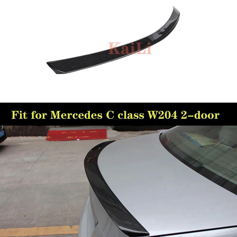 W204 спойлер заднего багажника из углеродного волокна крыла для Mercedes C Class Coupe 2
