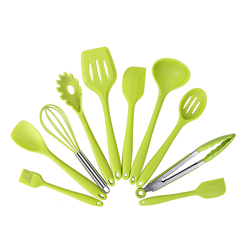 Набор силиконовых кухонных принадлежностей антипригарная лопатка черпак