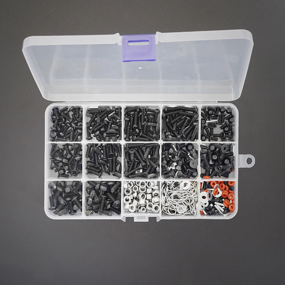 Коробка с винтами набор M3 M4 Шестигранная головка колпачок E клип шайба R зажим