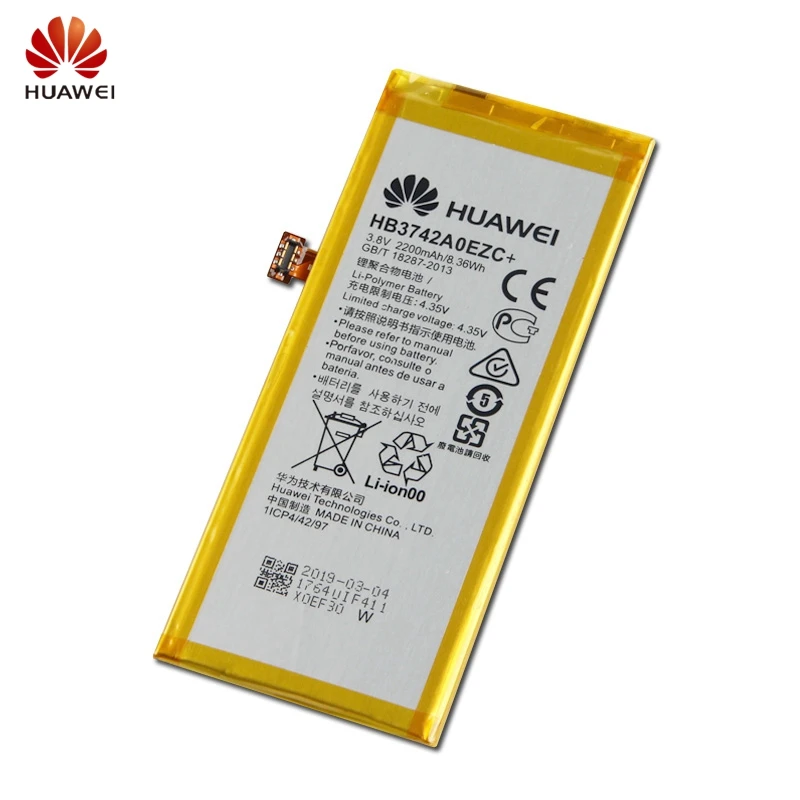 Оригинальная сменная батарея huawei HB3742A0EZC+ для huawei Ascend P8 Lite, аутентичная батарея для телефона 2200 мАч