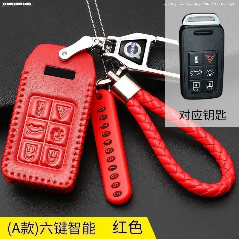 

leather car goods Car key bag car key case car key chain suitable For VOLVO s60l v40 xc60 2019 accessories