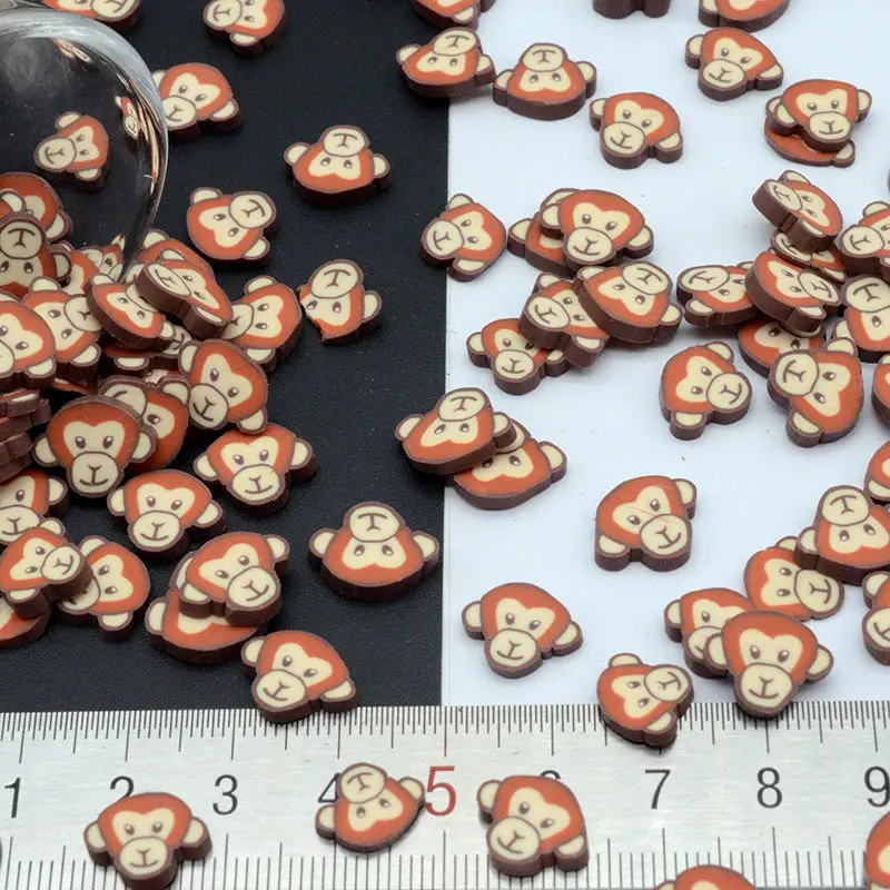 10mm 100g design1 100 г/лот Полимерная глина для изготовления игрушек обезьяна разбрызгивает прекрасные конфетти для рукоделия, DIY конфетти - Цвет: 10mm 100g design1