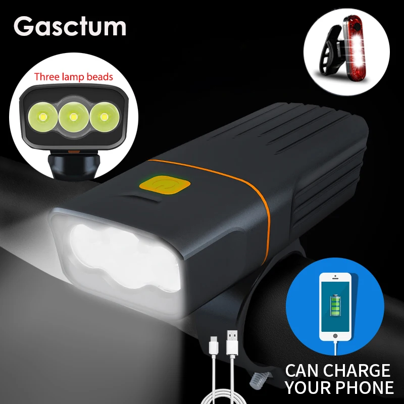 Фонасветильник велосипедный со встроенным USB зарядным устройством на 5200 мА · ч