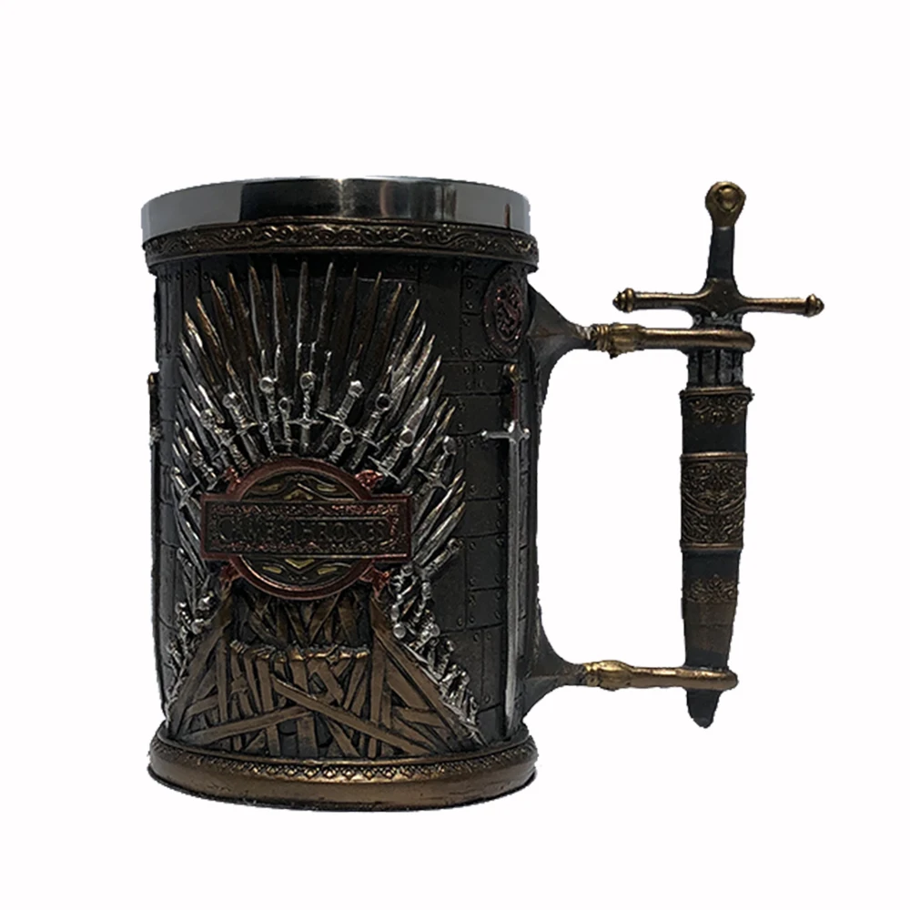 3D меч из нержавеющей стали смолы чашки семь царств средневековая пивная