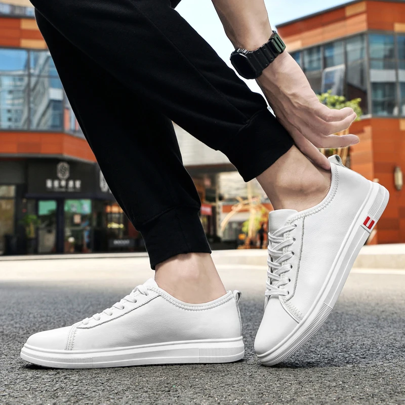 

Man Flat Classic Men Dress Shoes outdoor lace up genuine Leather Italian Formal Fashion Sneakers Casual Comfortable Soft Shoes