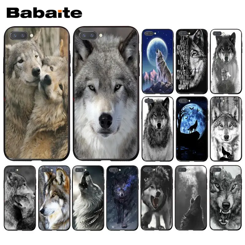 Классический классный хипстерский чехол Babaite с волком для телефона Huawei Honor 8X 9 10 20