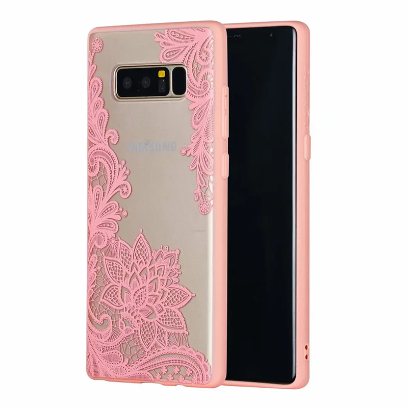 9 3D кружевной чехол для samsung S6 S7 край S8 S9 Plus Note 8 9 чехол с цветком розы на Galaxy A6 A8 плюс чехол для Galaxy A3 A5 A7 - Цвет: 9