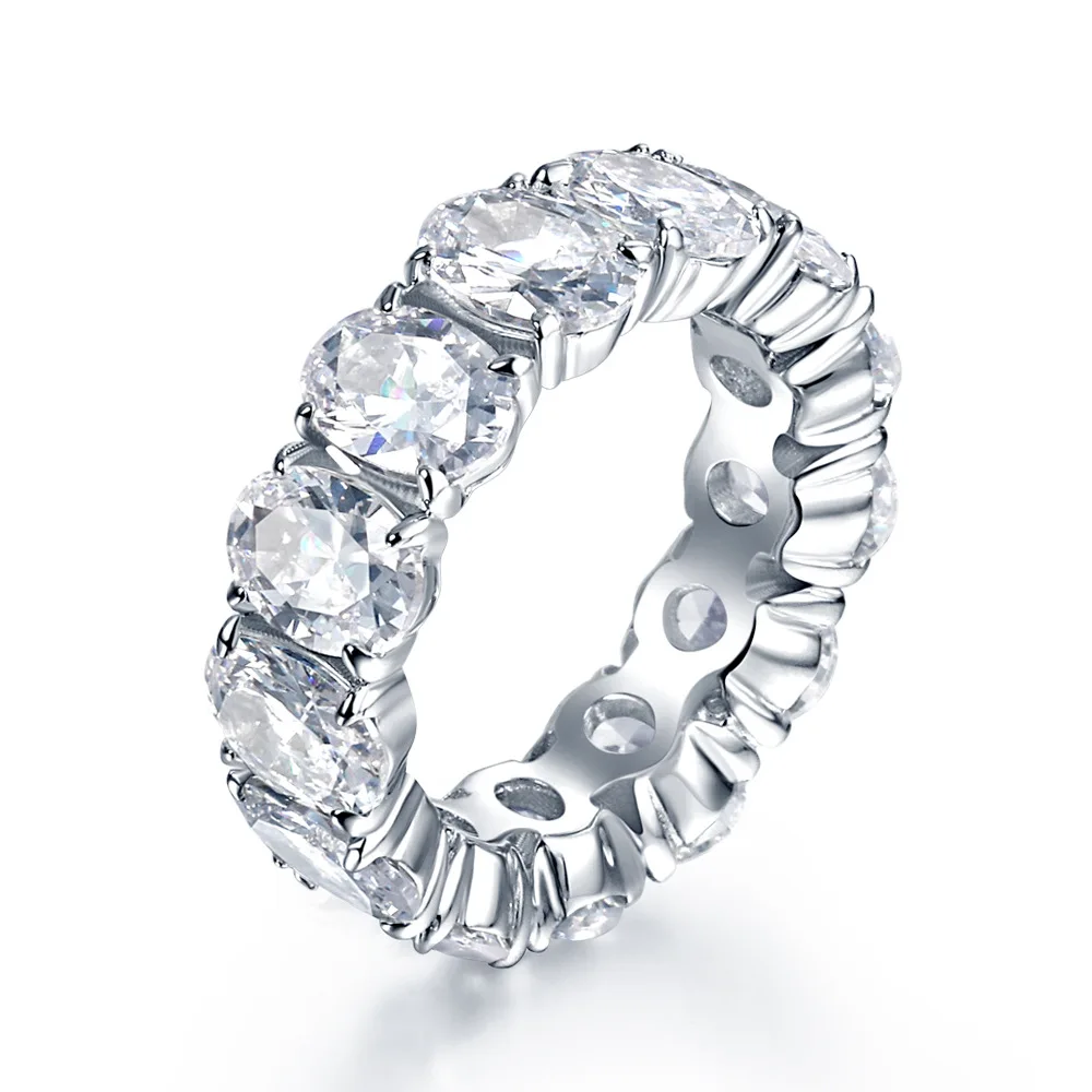 Кольцо для женщин из серебра 925 пробы, с белым цирконием, свадебное кольцо от AliExpress RU&CIS NEW