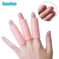 2pcs sumifun silicone finger sleeves cover thumb finger protection hand eczema cracking corn injured care protectors massage c15