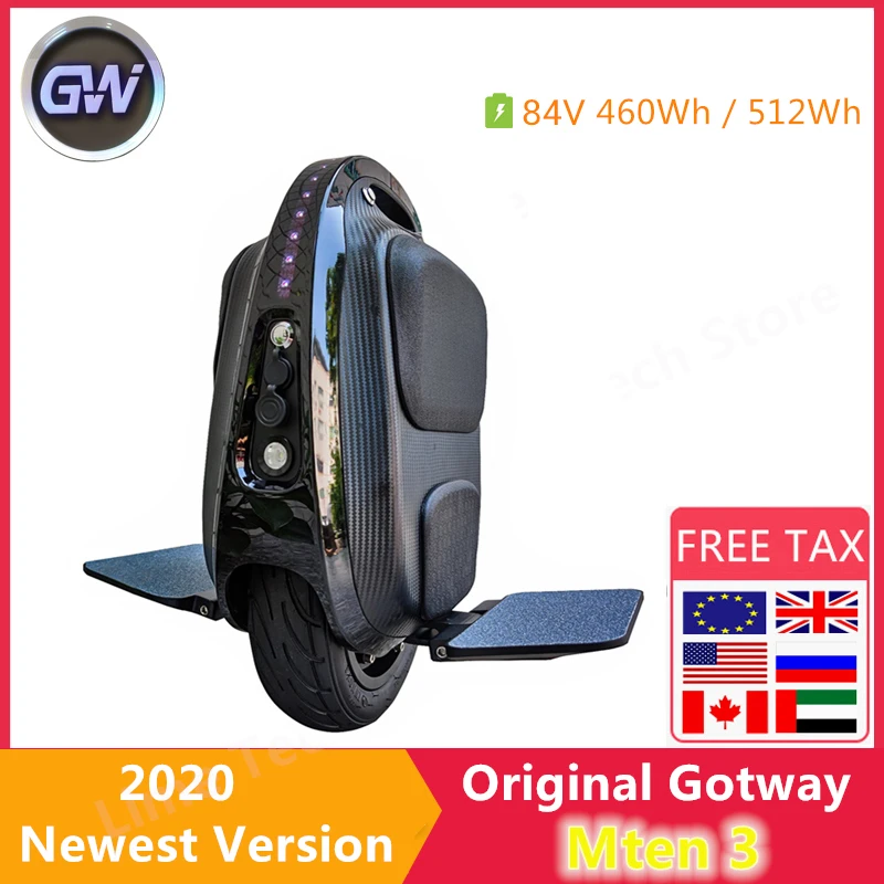 Новинка 2020 оригинальный электрический Одноколесный велосипед GotWay Mten 3 800 Вт самый