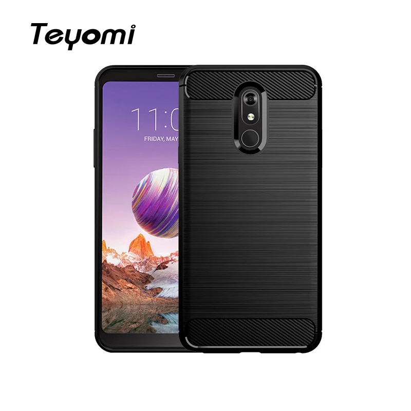 Мягкий чехол для телефона из углеродного волокна LG K8 Plus LV3 2018 Aristo2 Aristo3 Tribute Empire Risio3