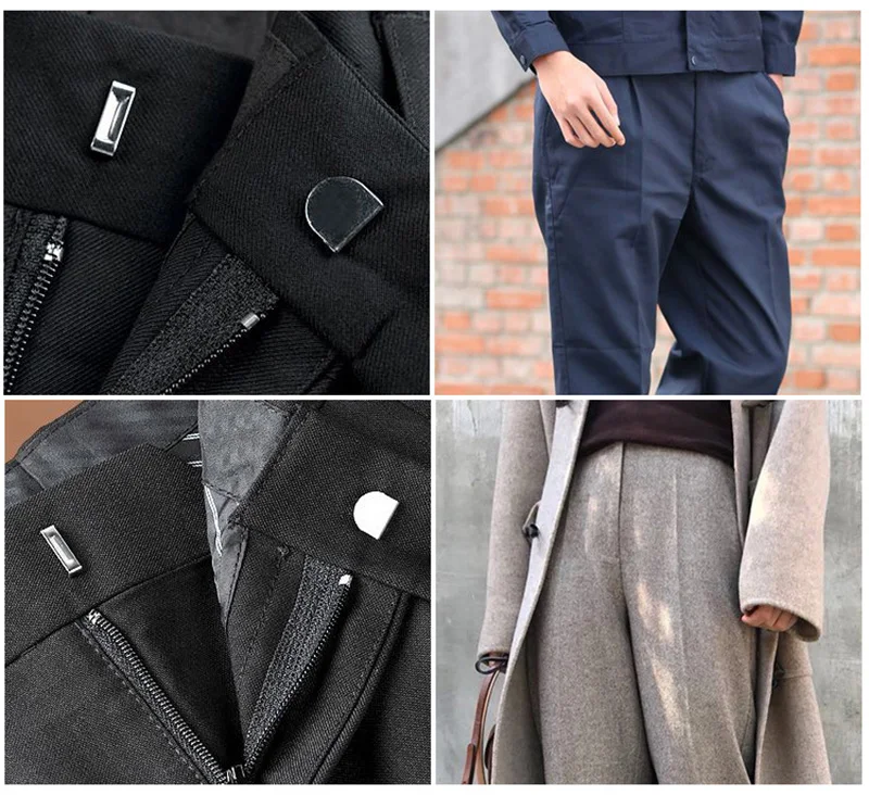 100 шт. металлические пуговицы для брюк и юбки|Крючки одежды| |