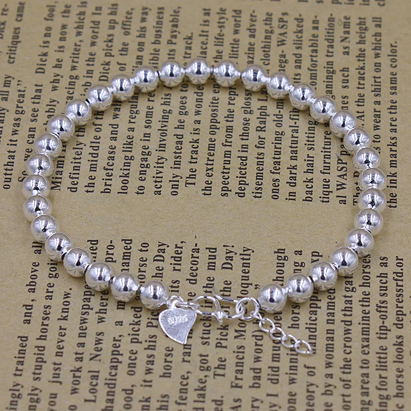 

ModaOne High Quality 925 Sterling Silver Lucky Round Prayer Beads Bracelets & Bangles For Men and Women Fashion Jewelry