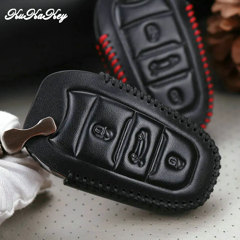 Умный чехол для автомобильных ключей из натуральной кожи Citroen C4 Grand Picasso Cactus C3 Ds5