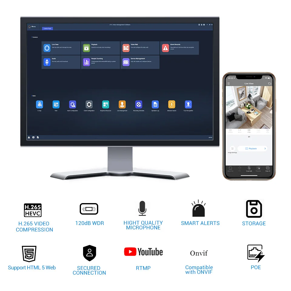IP-камера Brillcam 5 МП Wi-Fi IP67 ИК ночное видение | Безопасность и защита